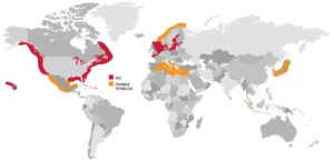 Mappa delle aree SECAs